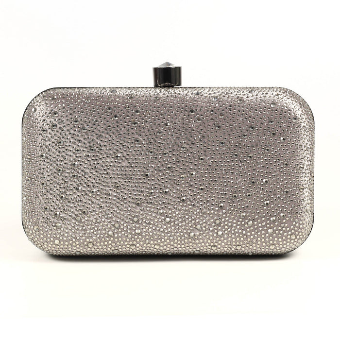 Regal / Rubiya Dark Grey Gemstone Clutch