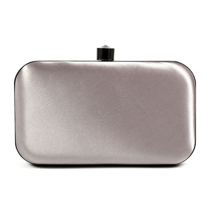 Regal / Rubiya Dark Grey Gemstone Clutch