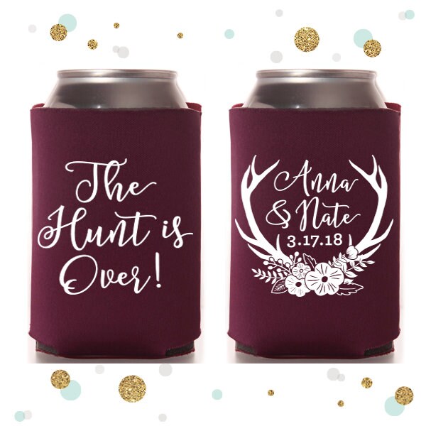 Regular & Slim Can Cooler Wedding Package #71RS - Cheers to The Mr and Mrs - Custom - Wedding Favor Package, Wedding Favor, Beer Can Holder