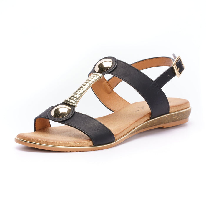 Renoir Black Sandal