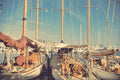 Retro Boats in France Wall Mural-Wall Mural-Eazywallz