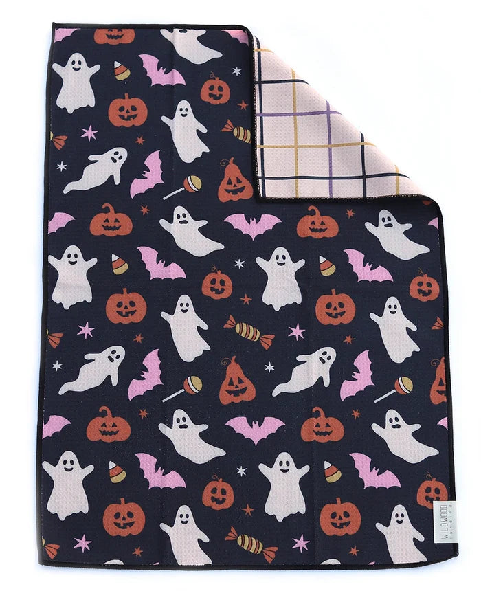 Reversible Microfiber Hand Towel -Ghostly Good