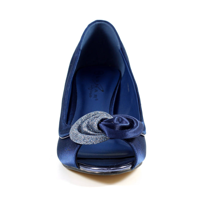 Ripley Blue Satin Peep Toe