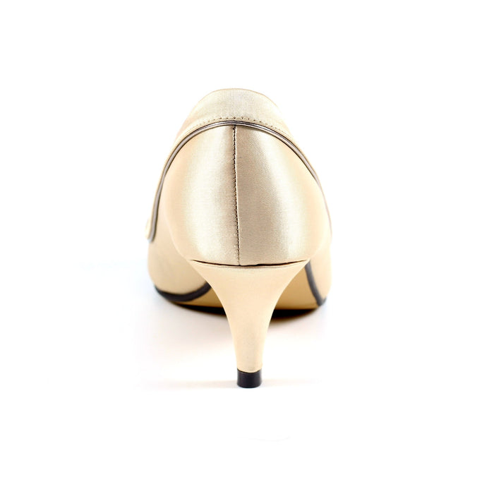 Ripley Champagne Satin Peep Toe