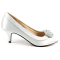 Ripley Silver Satin Peep Toe