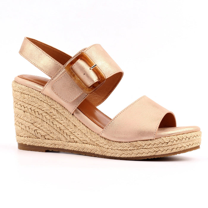 Rochester Rose Gold Wedge Sandal