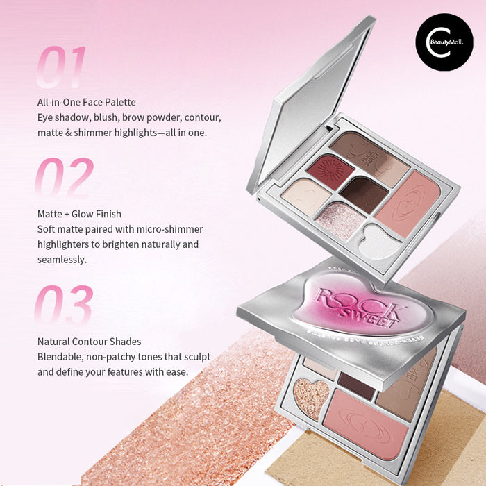 ROCK SWEET Sensory Journey 7-in-1 Face & Eye Palette style #01