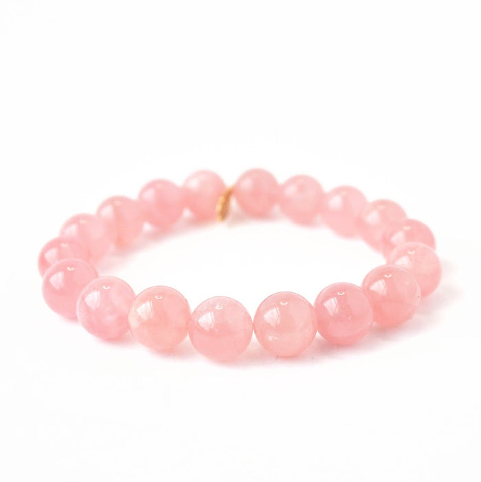 Rose Quartz Bead Bracelet | Pink