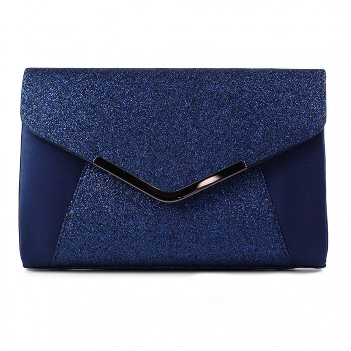 Rowena Navy Clutch Bag