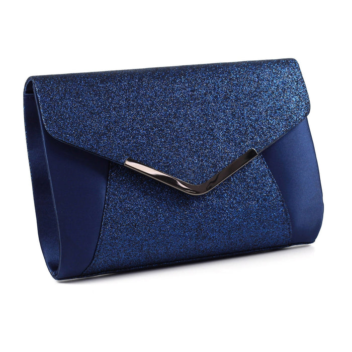 Rowena Navy Clutch Bag