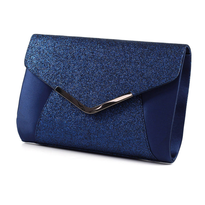 Rowena Navy Clutch Bag