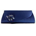 Sabrina Blue Floral Satin Bag