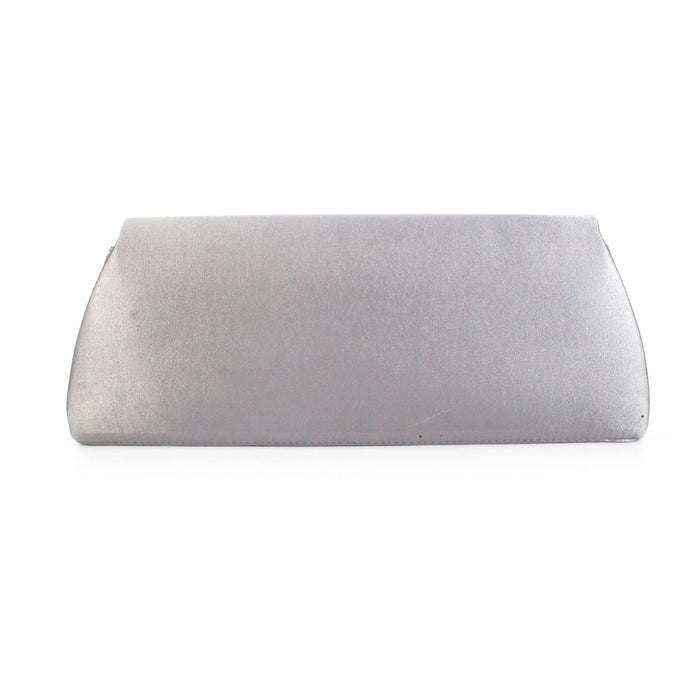 Sabrina Silver Floral Satin Bag