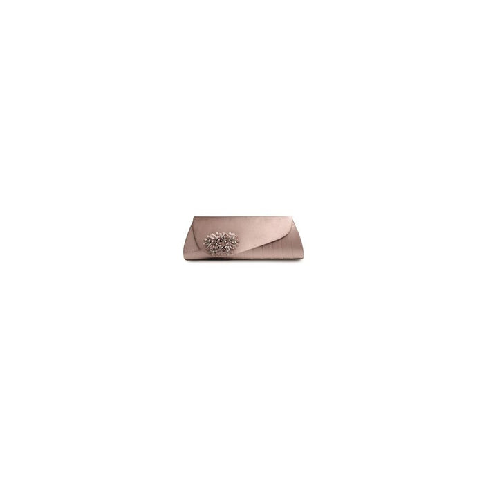 Sabrina Taupe Floral Satin Bag