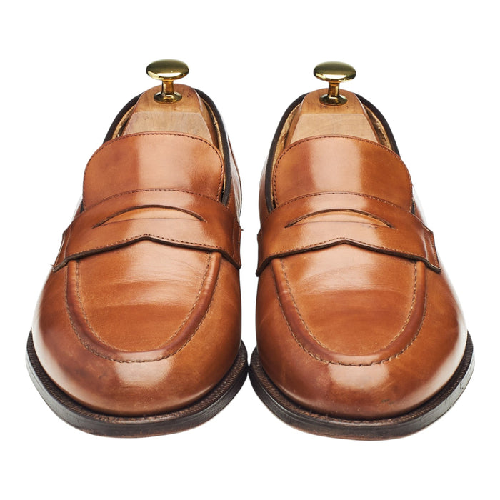 'Salisbury' Tan Brown Leather Loafers UK 8 G