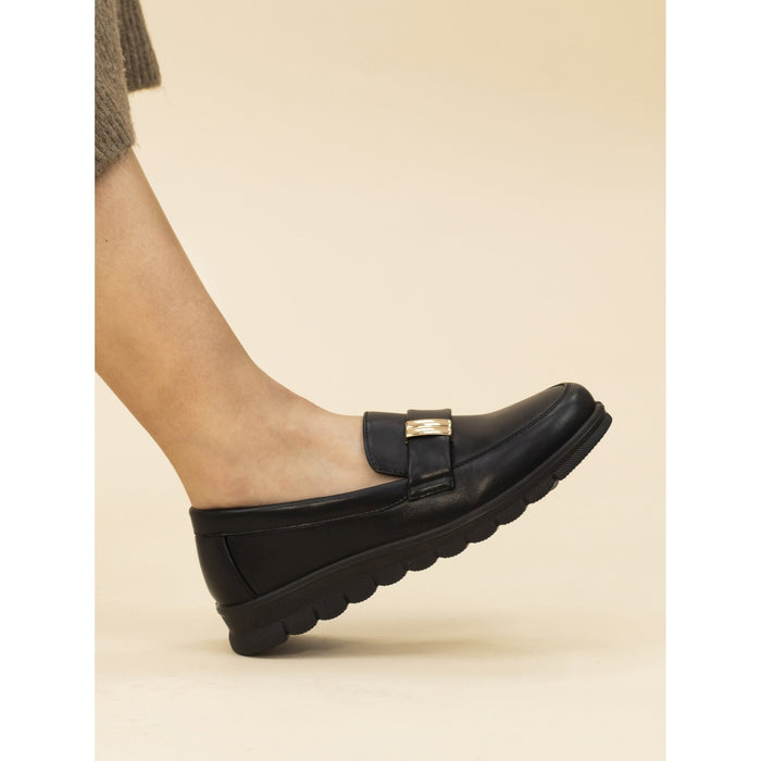 Salma Black Wedge Shoe