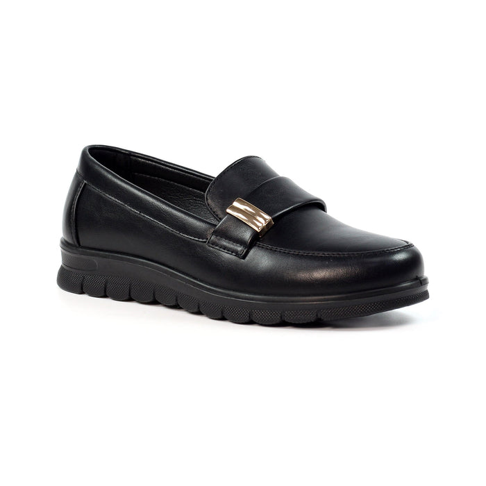 Salma Black Wedge Shoe