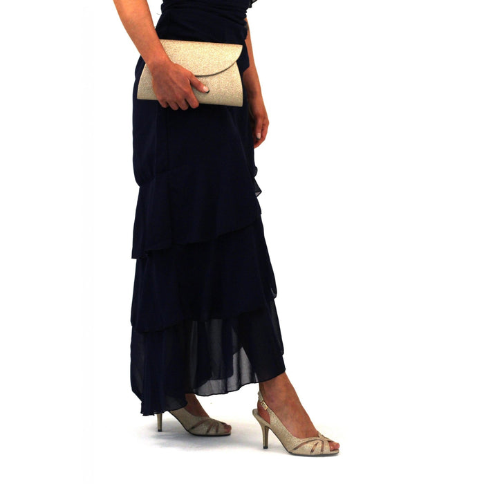 Sariyah Gold Glitter Clutch Bag