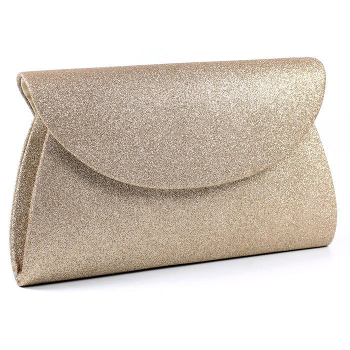 Sariyah Gold Glitter Clutch Bag