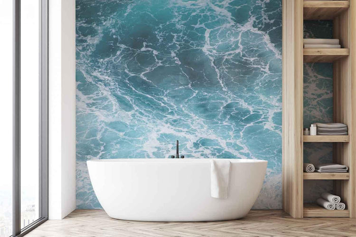 Sea Water Storm Wall Mural-Wall Mural-Eazywallz