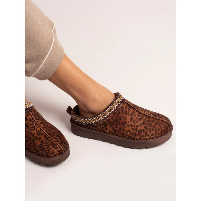 Selena Brown Ocelot Slipper