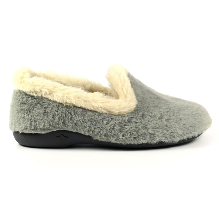 Shake Grey Fur Trim Slipper