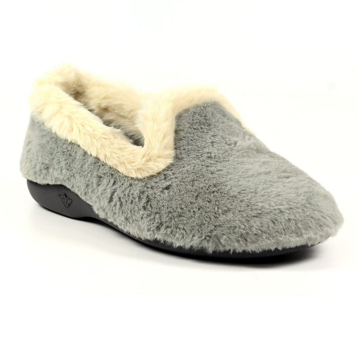Shake Grey Fur Trim Slipper