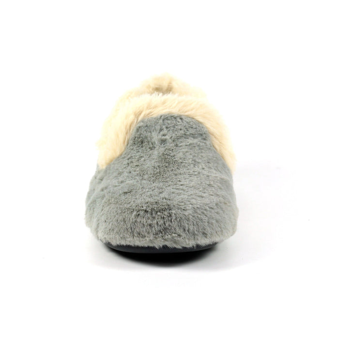 Shake Grey Fur Trim Slipper