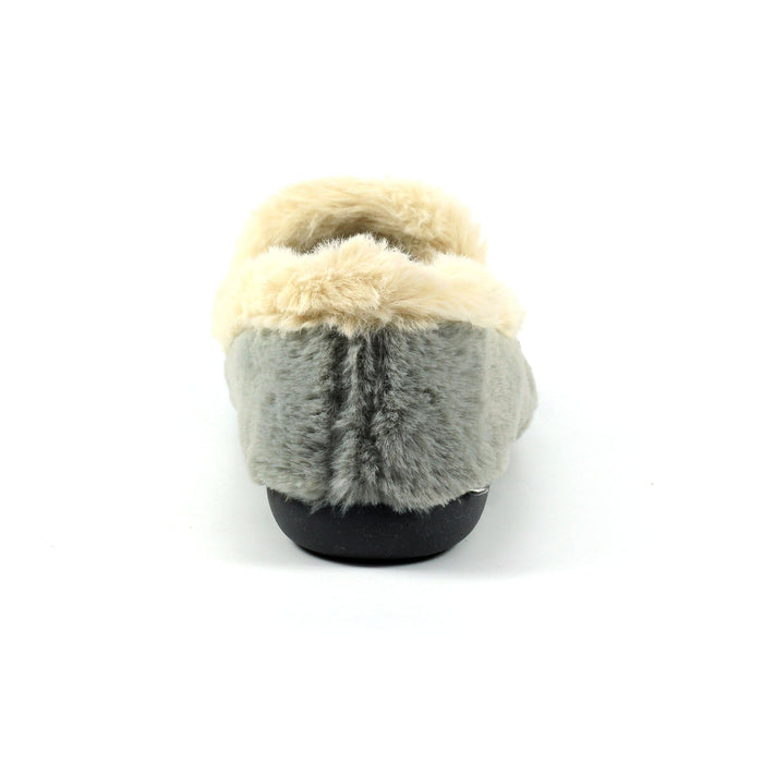 Shake Grey Fur Trim Slipper