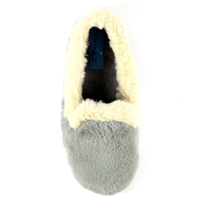 Shake Grey Fur Trim Slipper