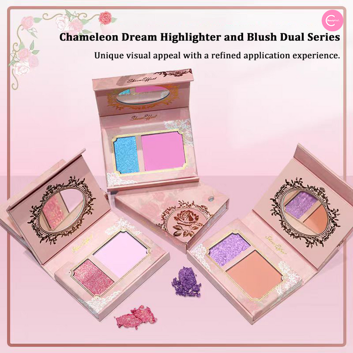 SheenEffect Chameleon Dream Duo Blush & Highlighter Palette detail