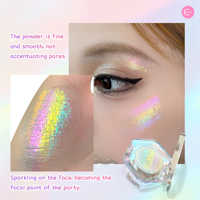 SHEENEFFECT Rainbow Chameleon Highlight & Eyeshadow detail