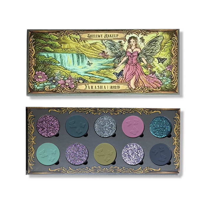 Shellwe Makeup FARASHA Chameleon Glow Butterfly Eyeshadow Palette Butterfly Eyeshadow Palette (Large plate 11g)