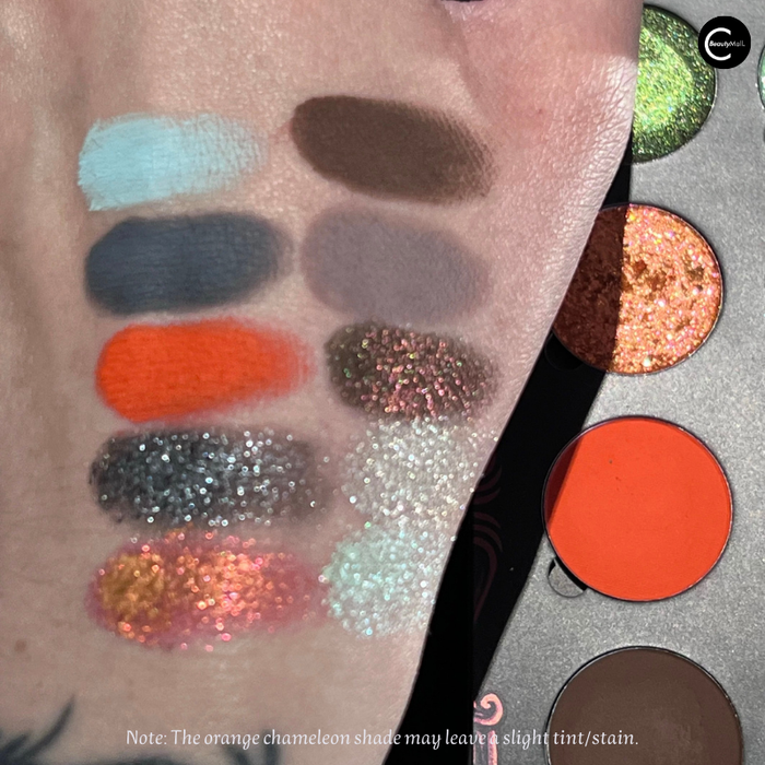 Shellwe Makeup x @ghoul.in.japan Nocturnal Flame eyeshadow palette full size with Phantom Nude