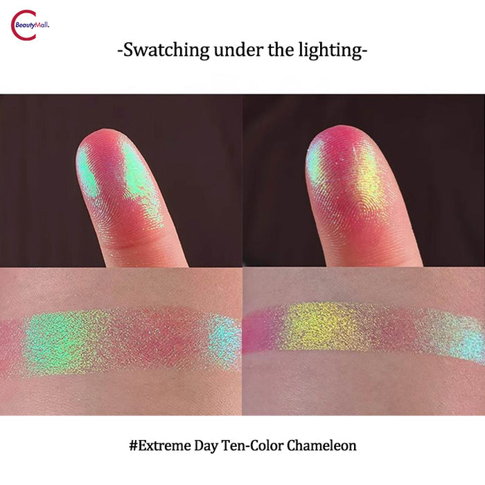 SHIZHUANG Chameleon Eyeshadow Palette style #Aurora Six-Color Highlighter Palette