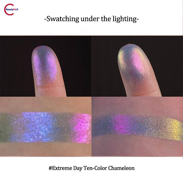 SHIZHUANG Chameleon Eyeshadow Palette style #Aurora Six-Color Highlighter Palette