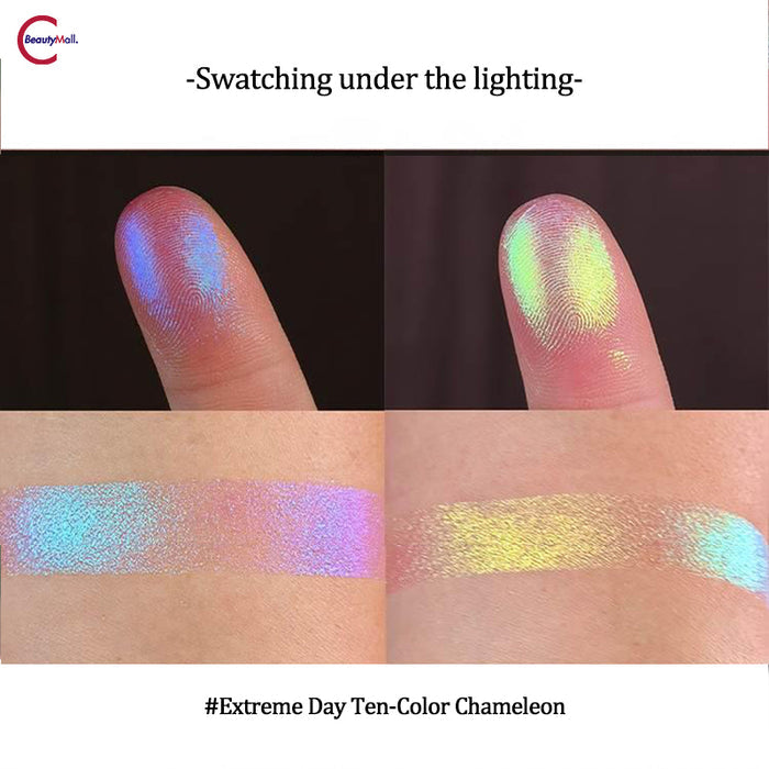 SHIZHUANG Chameleon Eyeshadow Palette style #Aurora Six-Color Highlighter Palette