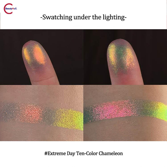 SHIZHUANG Chameleon Eyeshadow Palette style #Aurora Six-Color Highlighter Palette