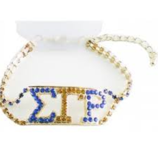 Sigma Gamma Rho Rhinestone Bracelet