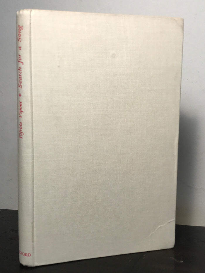 SIGNED - ELFRIDA VIPONT, SEARCH FOR A SONG, Peter Edwards, 1st/1st 1962, HC/DJ