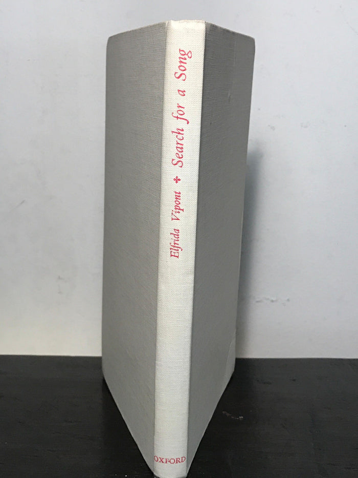 SIGNED - ELFRIDA VIPONT, SEARCH FOR A SONG, Peter Edwards, 1st/1st 1962, HC/DJ
