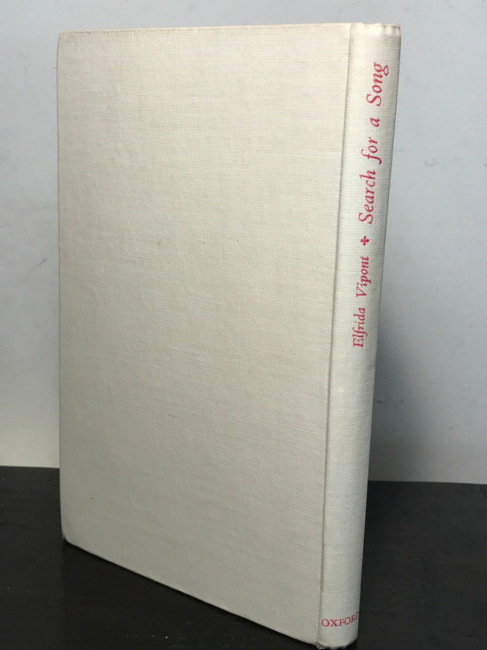 SIGNED - ELFRIDA VIPONT, SEARCH FOR A SONG, Peter Edwards, 1st/1st 1962, HC/DJ