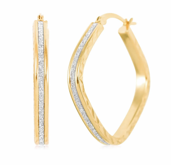 Silver & Gold Square Hoops