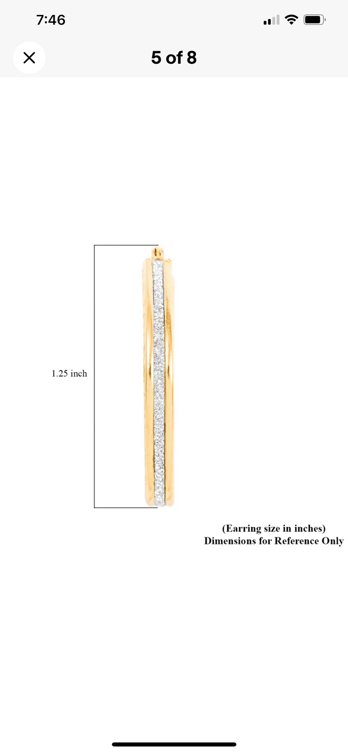 Silver & Gold Square Hoops