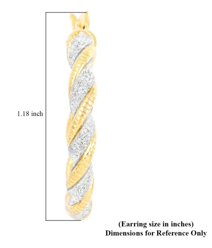 Silver & Gold Two-Tone Hoop Earrings