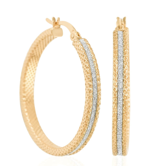 Silver & Gold Two-Tone Hoops