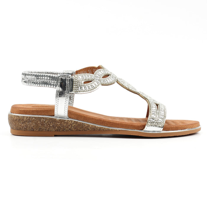 Jordan Silver Wide Fit Sandal