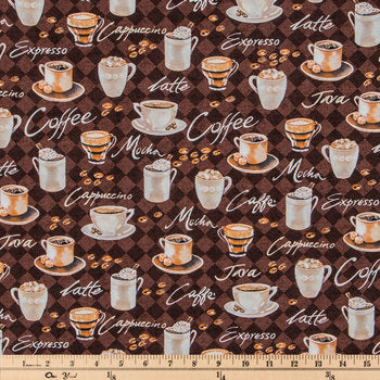 Single Layer Cotton Blanket - Coffee Print Cotton Calico