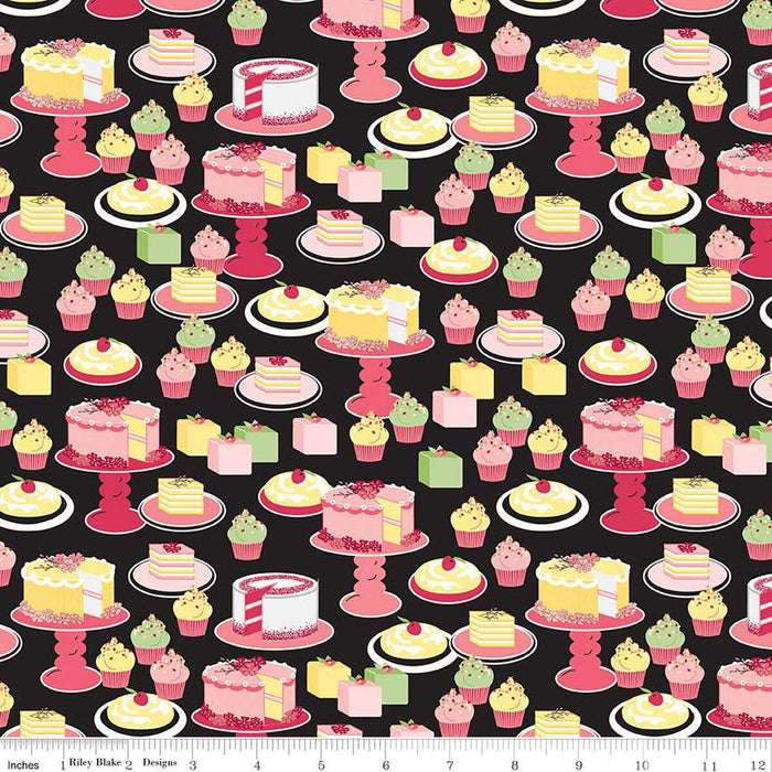 Single Layer Cotton Blanket - Flour & Flower Sweet Bakes Black Cotton