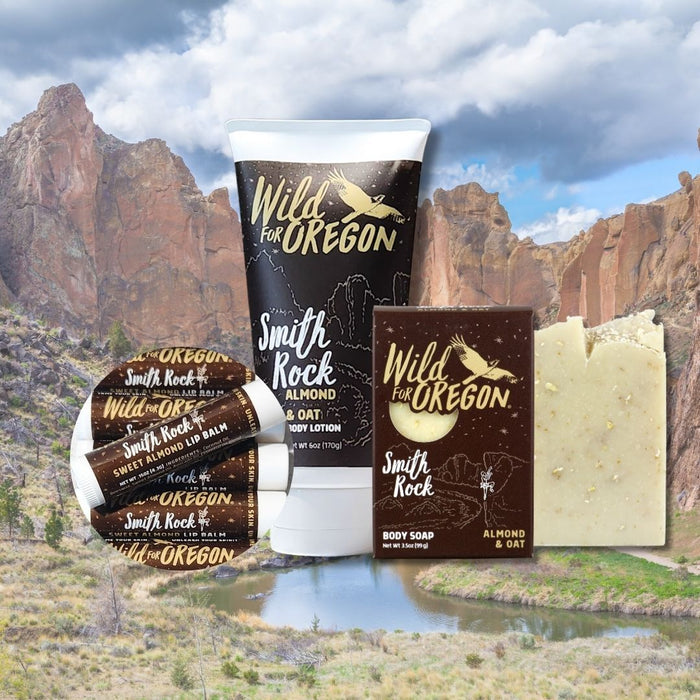 Smith Rock Lavender & Almond Bundle | Soap, Lotion & Lip Balm Set | Soothing for Dry Skin